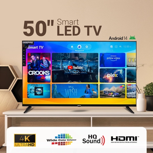 شاشة جيباس سمارت "GLED5023SXUHD-50